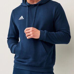 ADIDAS navy blue logo hoodie, L
